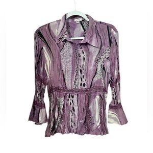 Juniper Y2K Inspired Lace Detail Blouse L